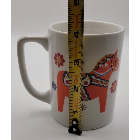 Bergquist Imports Swedish Orange Dala Horse Coffee Mug - Picture 7 of 8